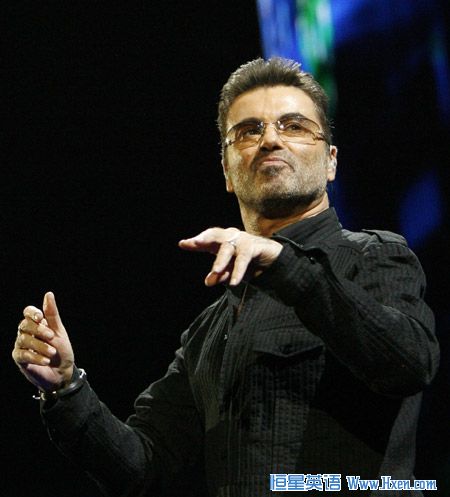George Michael performs in concert at the Forum during his 