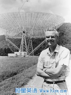 Frank Drake, in 1964, at the National Radio Astronomy Observatory in Green Bank, West Virginia. 