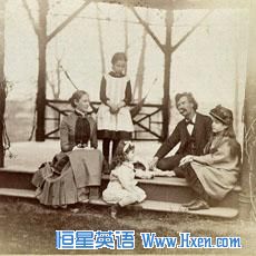 The Clemens family in Hartford, Connecticut in 1884. 