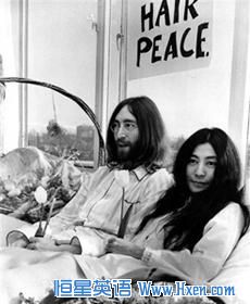 John Lennon and Yoko Ono held two week-long Bed-Ins for Peace in Amsterdam and Montreal to protest the US war in Vietnam. Here the couple is pictured at the Hilton Hotel in Amsterdam on March 25, 1969. 