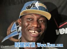 Washington Wizards second-round draft pick Hamady Ndiaye speaks to reporters during a basketball news conference introducing him to the media in Washington, June 29, 2010