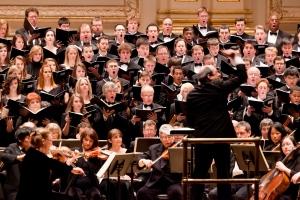 After almost 30 hours of rehearsal, the students and pros perform for a live audience at Carnegie Hall.