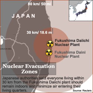 Japan nuclear evacuation zone