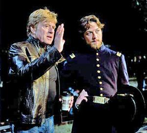Robert Redford directs James McAvoy in 'The Conspirator.'