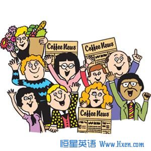 Want some froth with your coffee? Coffee News��s logo conveys its cheery contents.  