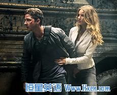 Left to right: Shia LaBeouf plays Sam Witwicky and Rosie Huntington- Whiteley plays Carly in TRANSFORMERS: DARK OF THE MOON, from Paramount Pictures.