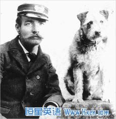 Owney and his postal buddy. Owney��s the one on the right. 