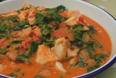 Dr. Miller sampled ndole - a stew made of dried bitterleaf, shrimp,  peanuts and spices like ginger and garlic - in Cameroon, which has little incidence of colon cancer. 