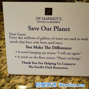 You��ll find messages like this on the nightstand of thousands of U.S. hotels. 