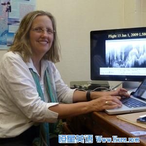 Robin Bell in her office at the Lamont-Doherty Earth Observatory 