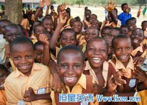 Pupils wear free uniforms at basic school in Atebubu in the Brong Ahafo region of Ghana.  