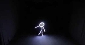 创意LED灯光服:萌小孩变身火柴人