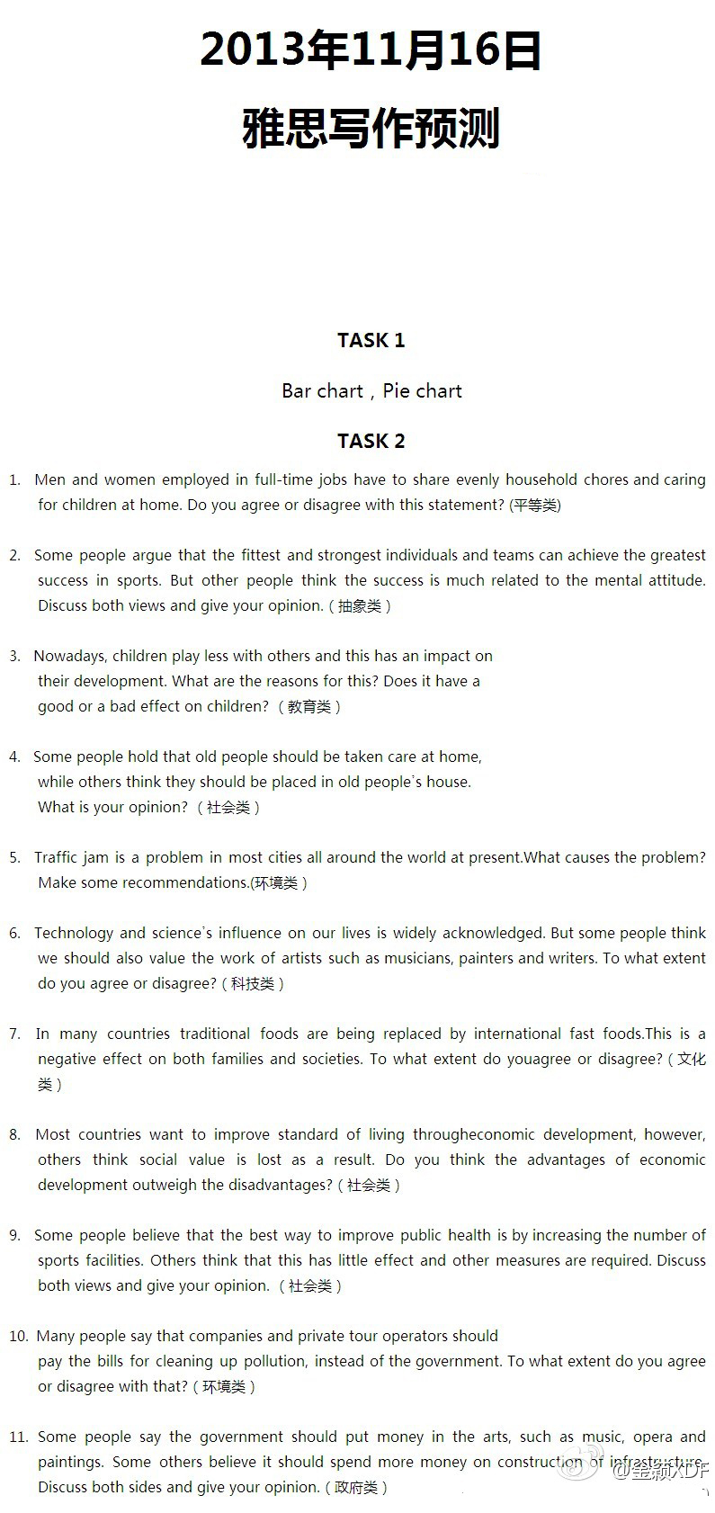 2013��11��16����˼д��Ԥ�⣨�����棩