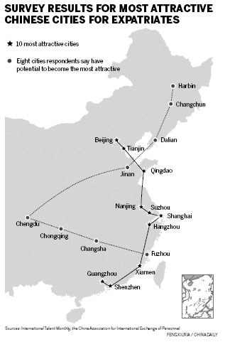 中国东部依旧最吸引外国人