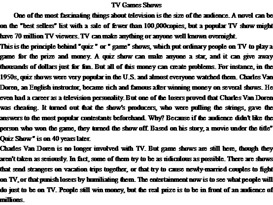 ���ڵ�����ϷչʾTV Games Shows