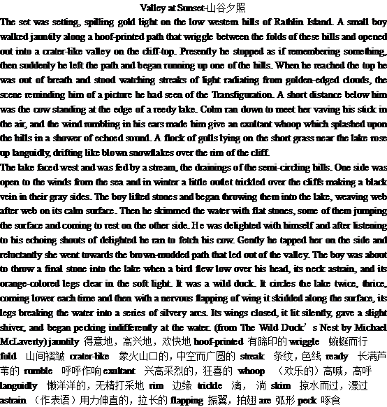 ����ɽ��Ϧ��Valley at Sunset