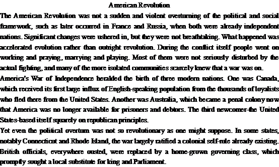 ������������American Revolution