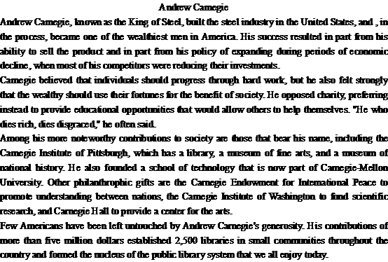 ����ʯ�ʹ�������³���ڻ�Andrew Carnegie
