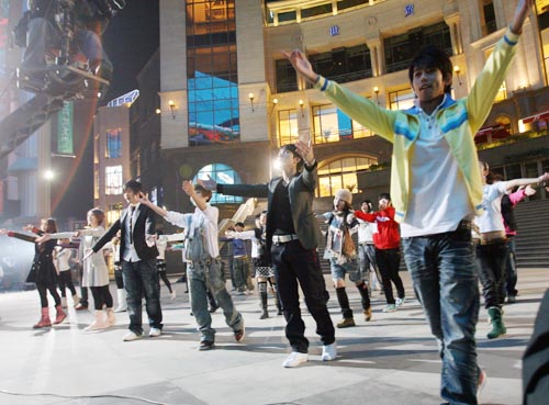 Super Girls and Happy Boys have fun filming volunteer music video