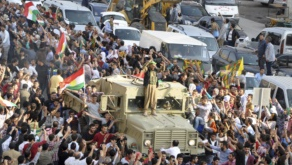 Iraqi Kurdish Fighters Enter Kobani
